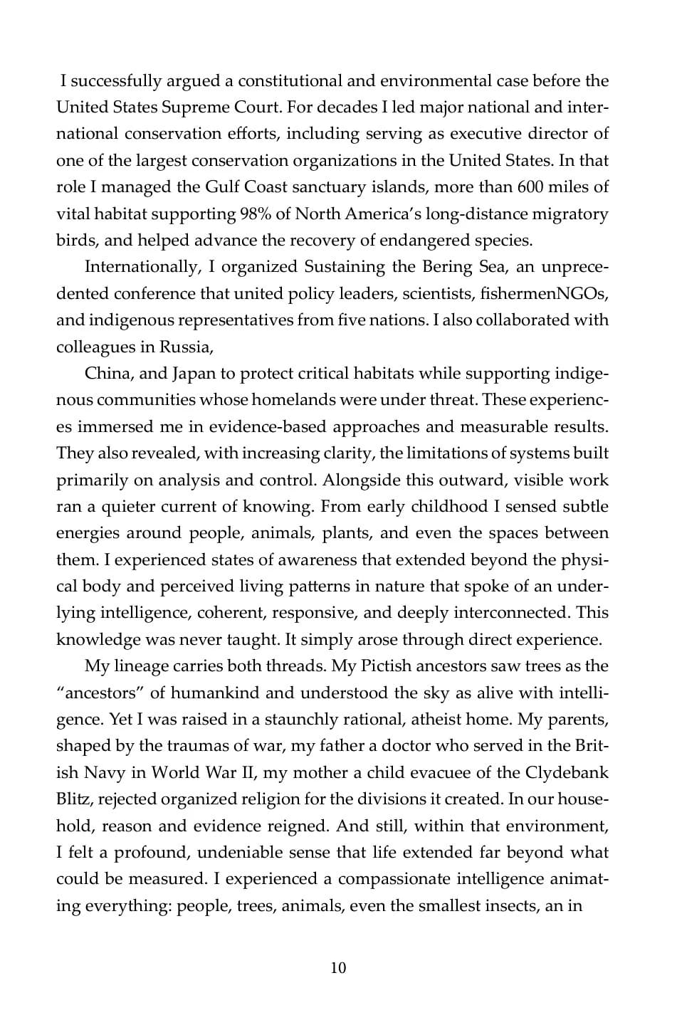 A formatted 6 × 9 body page from Touched by the Stars, with justified serif text, indented paragraphs and a centred page number.